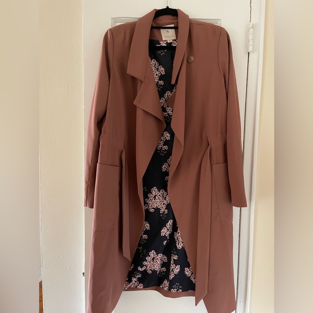 Pink belted dress